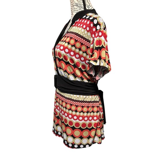 Cato Multicolor Geo Pattern Belted Baby Doll Size 2x Y2K Whimsical Officecore - Picture 2 of 7